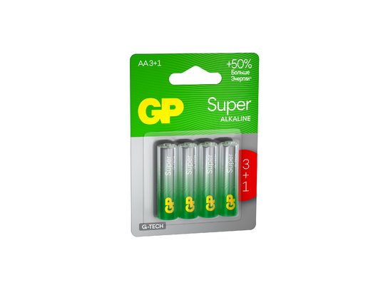 Батарейка GP Super Alkaline 15А АA 3+1 шт